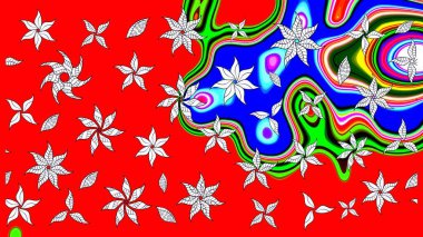 Tatil havası. Bahar mevsimi. Nazik romantik baskı. Raster güzel bir çiçek deseni çiziyor..