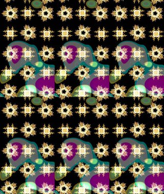 Renkli arka planda izole tatlı kar taneleri. Raster illüstrasyonu. Kar taneleriyle siyah ve gri renkler.