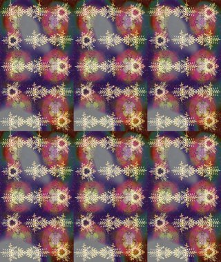 Renklere göre dizayn. Çiçek Elementleri 'nin soyut geçmişi. Raster illüstrasyonu. Raster kış deseni.