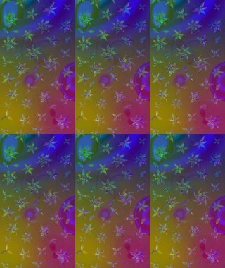 Bahar çiçekleriyle güzel bir çiçek deseni çizmişsin. Güzel kumaş deseni. Raster illüstrasyonu.