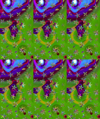 Üzerinde gelincikler ve vadi zambakları olan renkli çiçek desenli nakış deseni. Tekstil tasarımı için yeşil renkli geleneksel halk çiçekleri buketi.