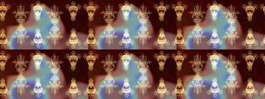 Kahverengi, nötr ve mavi renklerde şirin soyut kar taneleri raster tasarımı. Yeni yıl kar tanesi. Düz kar karalama ikonları, kar taneleri silueti Noel afişi için, kartlar.