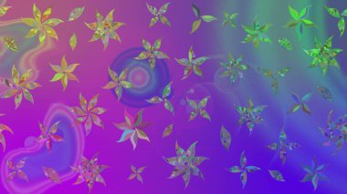 Moda baskıları için zarif bir şablon. Halk tarzı. Modern çiçek arkaplanı. Parlak renkli çiçekleri ve mor renkli yaprakları olan harika bir çiçek deseni..