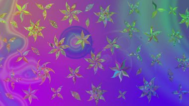 Raster suluboya çiçek deseni, narin çiçekler, menekşe çiçekleri, tebrik kartı şablonu. Raster Güzel kumaş deseni.