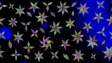 Karalama çiçeği. Renkli Bahar Teması eskiz kalıbı. Düz Çiçek Elementleri Tasarımı. Güzel kumaş deseni. Zentangle soyut çiçekleri. Raster illüstrasyonu.