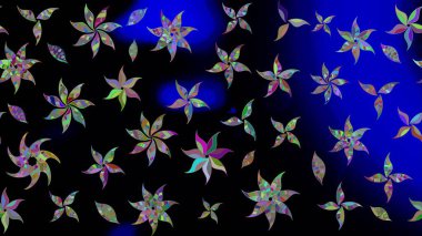Güzel kumaş deseni. Bahar çiçekleriyle güzel bir çiçek deseni çizmişsin. Raster illüstrasyonu.