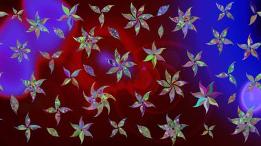 El çizimi Raster çizimi. Karalama elementleri. Çizim çiçek deseni duvar kağıdı, web sitesi arkaplanı, paket kağıdı, davetiye, broşür, pankart veya web sitesi için kullanılabilir.