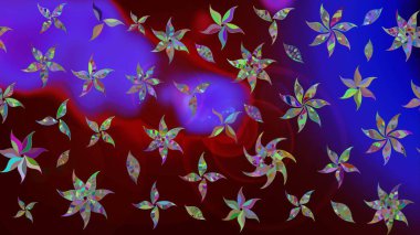 Raster. Güzel suluboya çiçekler, parlak resim ilham verici çiçek desenli eskiz arka plan.