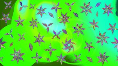 Vadinin yeşil renkli çiçekleri. Suluboya, elle çizilmiş. Raster - stok. Taslak arkaplan deseni.