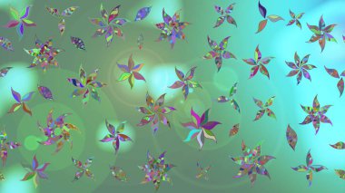 Üzerinde gelincikler ve vadi zambakları olan renkli çiçek desenli nakış deseni. Tekstil tasarımı için yeşil renkli geleneksel halk çiçekleri buketi.