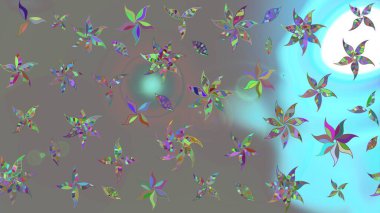 Üzerinde gri renkte çiçekler olan bir çiçek deseni çiz. Suluboya tarzında gri renkte çiçekler.