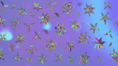 Raster illüstrasyonu. Mor renklerde. Çiçekli güzel suluboya desen.