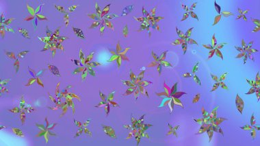 Küçük çiçekte güzel bir çiçek deseni var. Raster deseni. Çiçekli çiçek deseni, suluboya..