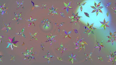 Çiçekli çizim şekli. Renkli Bahar Teması eskiz kalıbı. Düz Çiçek Elementleri Tasarımı. Gri renkli çiçekler.