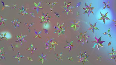 Gri renkli çiçekler. Çiçek süslemeli çizim deseni. Raster illüstrasyonu.