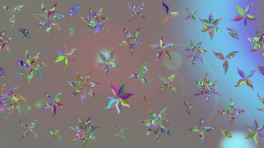 Tekstil veya kitap kapakları, imalat, duvar kağıtları, baskı, hediye paketi ve yapıştırma kitabı için çiçek eskizi geçmişi. Küçük çaplı çiçeklerdeki basit şirin desenler. Raster illüstrasyonu.