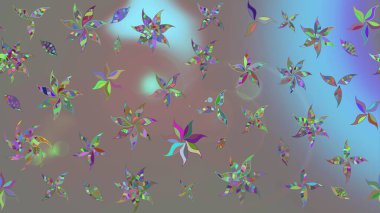 Gri renkli çiçekler. Renkli bahar temalı eskiz kalıbı. Çiçekli çiçek deseni, suluboya. Düz Çiçek Elementleri Tasarım Raster illüstrasyonu.