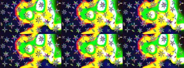 Çiçekler suluboya eskiz deseni. Raster Stili kumaş deseni.