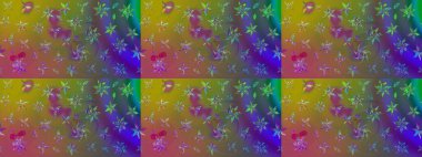 Çiçekli eskiz deseni. Yeşil renkli çiçekler. Suluboya çizimi. El çizimi.