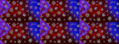 Raster illüstrasyonu. Bahar çiçekleriyle güzel bir çiçek deseni çizmişsin. Güzel kumaş deseni.