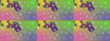 Raster resim. Çiçek desenli çiçek ve yaprakları ile. Sevimli küçük çiçek desenle.