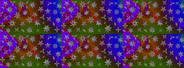 Raster. Renkli Bahar Teması eskiz kalıbı. Düz Çiçek Elementleri Tasarımı.