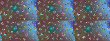 Kahverengi renkli çiçekler. Raster düz çiçek çizim deseni. Tasarım hediye paketi, tebrik kartları, posterler ve afiş tasarımı.