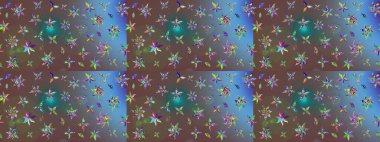 Tekstil veya kitap kapakları, imalat, duvar kağıtları, baskı, hediye paketi ve yapıştırma kitabı için çiçek eskizi geçmişi. Küçük çaplı çiçeklerdeki basit şirin desenler. Raster illüstrasyonu.