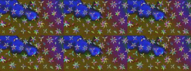 Düz Çiçek Elementleri Tasarımı. Yeşil renkli çiçekler. Renkli Yaz Temalı eskiz kalıbı. Raster illüstrasyonunda çiçek deseni çizimi.