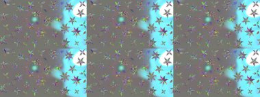 Gri renklerde. Raster illüstrasyonundaki çiçek desenli çizim. Güzel kumaş deseni. Raster illüstrasyonu.