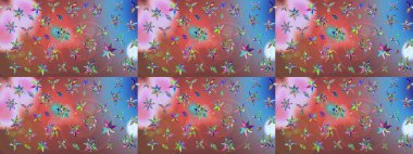 Pembe renkli çiçekler. Elle boyanmış suluboya resim çizimi çiçekler ve bitkiler.