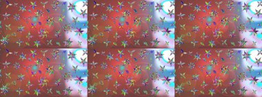 Raster illüstrasyonu. Modaya uygun kumaş deseni. Küçük çiçekteki sevimli çiçek deseni. Tony 'nin kumaş desenini çiz.