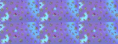 Çocuk stili. Düz Çiçek Elementleri Tasarımı. Renkli Bahar Teması eskiz kalıbı. Çiçekli çizim raster arkaplanı.