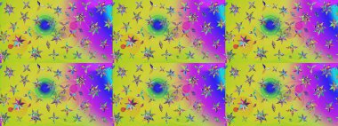 Klasik çiçek tasarımı elementleri. Sarı kıvırcık çiçekler sarı renkte şekillenir. Raster illüstrasyonu.