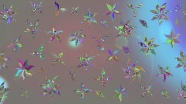 Bir sürü gri ve soyut çiçekli tropik eskiz deseni. Küçük çiçekteki sevimli çiçek deseni. Varicologray Raster çizimi.