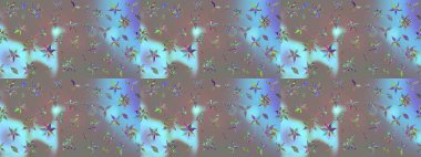 Raster illüstrasyonu. Küçük çiçekteki sevimli çiçek deseni. Soyut çiçek çizim kalıbı arka planı. Raster deseni. Gri renklerde.