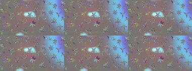 Renkli grunge soyut arkaplanı kologri çiçeklerle süslüyor. Nakış desenli çiçek deseni. İzler, kumaş, duvar kağıtları, tekstil için raster dokusu.