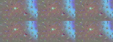 Asya tekstil tarzında. Çiçek desenli çizim. Gri renkli çiçekler. Raster illüstrasyonu. Raster illüstrasyonu.