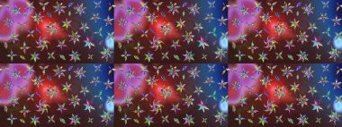 Raster düz çiçek çizim deseni. Kahverengi renkli çiçekler. Tasarım hediye paketi, tebrik kartları, posterler ve afiş tasarımı.