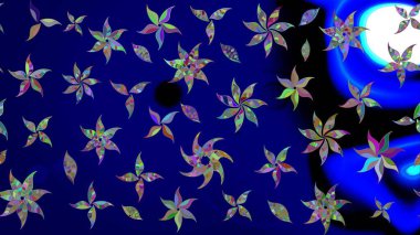 Eski usul. Raster illüstrasyonu. Tomurcukları papatya çiçekleri olan sevimli bir çiçek deseni. Eskiz geçmişi. Miles Fleur, süslü püslü bir süs. Kumaş, tekstil ve duvar kağıdı baskısı için..