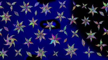 Çiçek deseni. Raster illüstrasyonu. Flower eskiz arka planı. Şatafatlı bahar bahçesi dokusu.