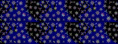 Yumuşak, mavi renkte bahar çiçekleri. Çiçekli karalama şeklinde Raster çiçek deseni. Raster illüstrasyonu.