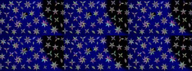 Tekstil, kumaş, kapaklar, duvar kağıtları, baskı, naylon, koleksiyon defteri, örgü, dekupaj için güzel bir eskiz. Millefleur 'lar. Küçük mavi çiçekli oldukça eski bir besin torbası deseni..