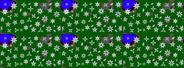 Yeşil renkli çiçekler. Yumuşak, bahar çiçekli arka plan. Raster çiçek desenli ve çiçekli..