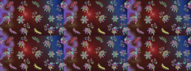 Renkli elementlerle Raster ilginç desen