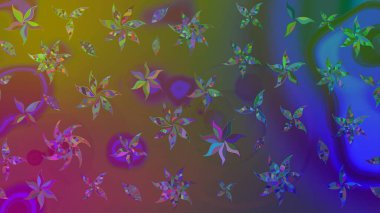 Raster Yumuşak kumaş deseni. Klasik taslak çizimi. Raster çiçek izi. Çiçek rengi eskiz deseni.