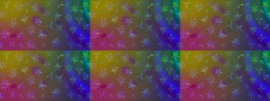 Çiçekli yaz çiçekleri. Küçük renkli çiçekler. Robot resim. Motley illüstrasyonu. Moda baskıları için zarif bir şablon. Küçük çiçekte şirin desenler.