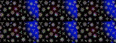 Siyah renkte güzel çiçekler, suluboya desenli, duvar kağıdı, kart ya da kumaş için fayanslı eskizler. Raster..