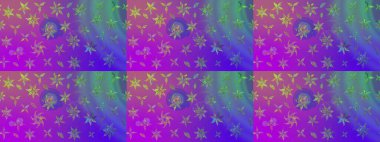 Mor renkli çiçekler. Raster güzel bir çiçek deseni çizmiş. Nazik romantik baskı. Bahar mevsimi. Tatil havası..