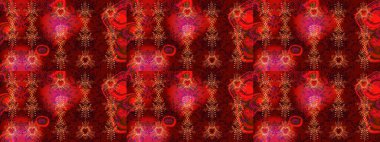 Güzel soyut kar tanesi raster tasarımı. Düz kar karalama ikonları, kar taneleri kırmızı, kahverengi ve siyah renkli siluetler noel afişleri, kartlar. Yeni yıl kar tanesi.